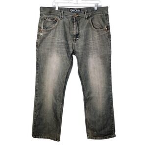ENYCE Dark Wash Relaxed Baggy‎ Jeans 38x30 Denim Streetwear Urban Hip Hop Y2K